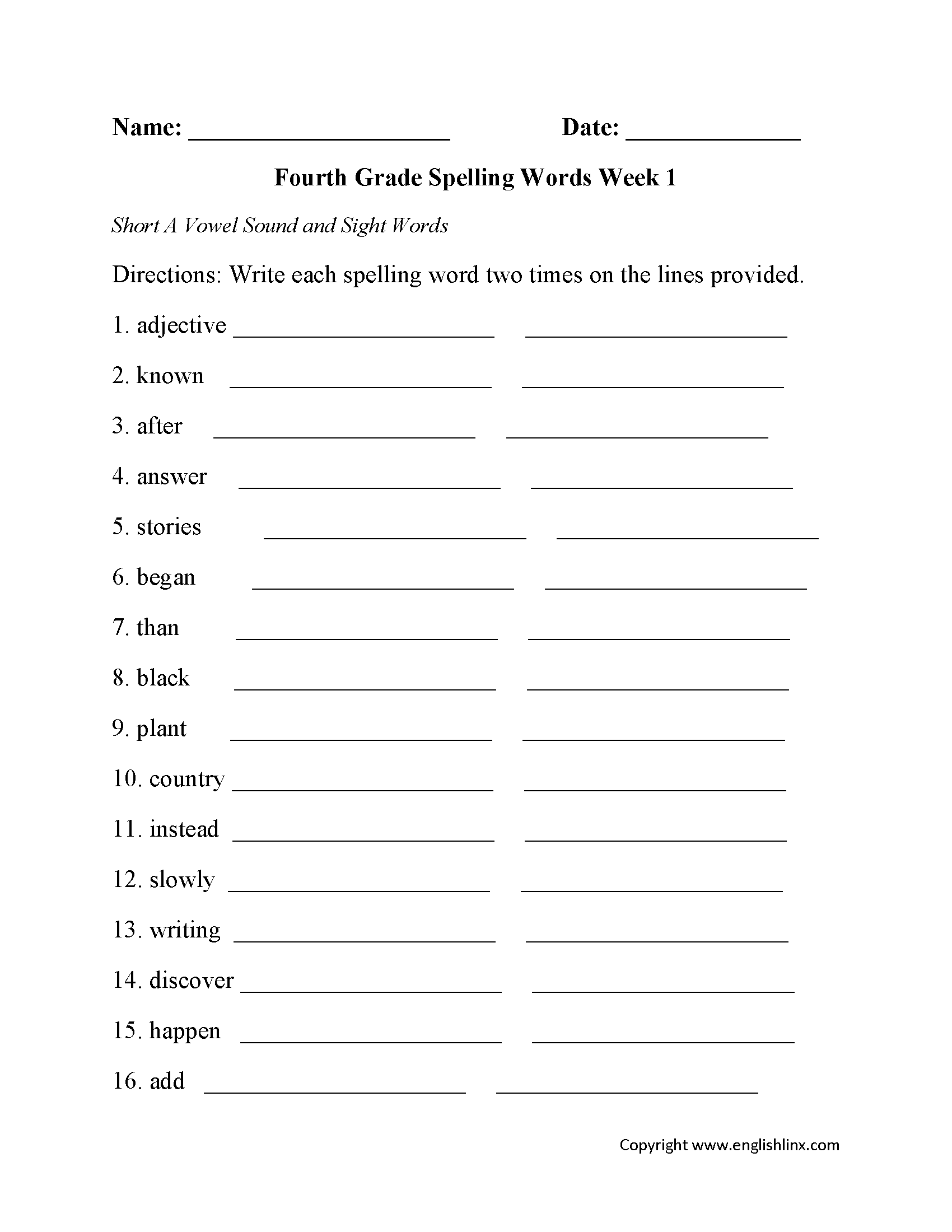 spelling-worksheets-fourth-grade-spelling-worksheets