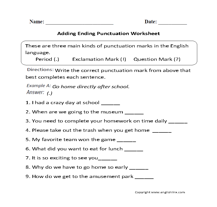 English Worksheets Content By Subject Worksheets