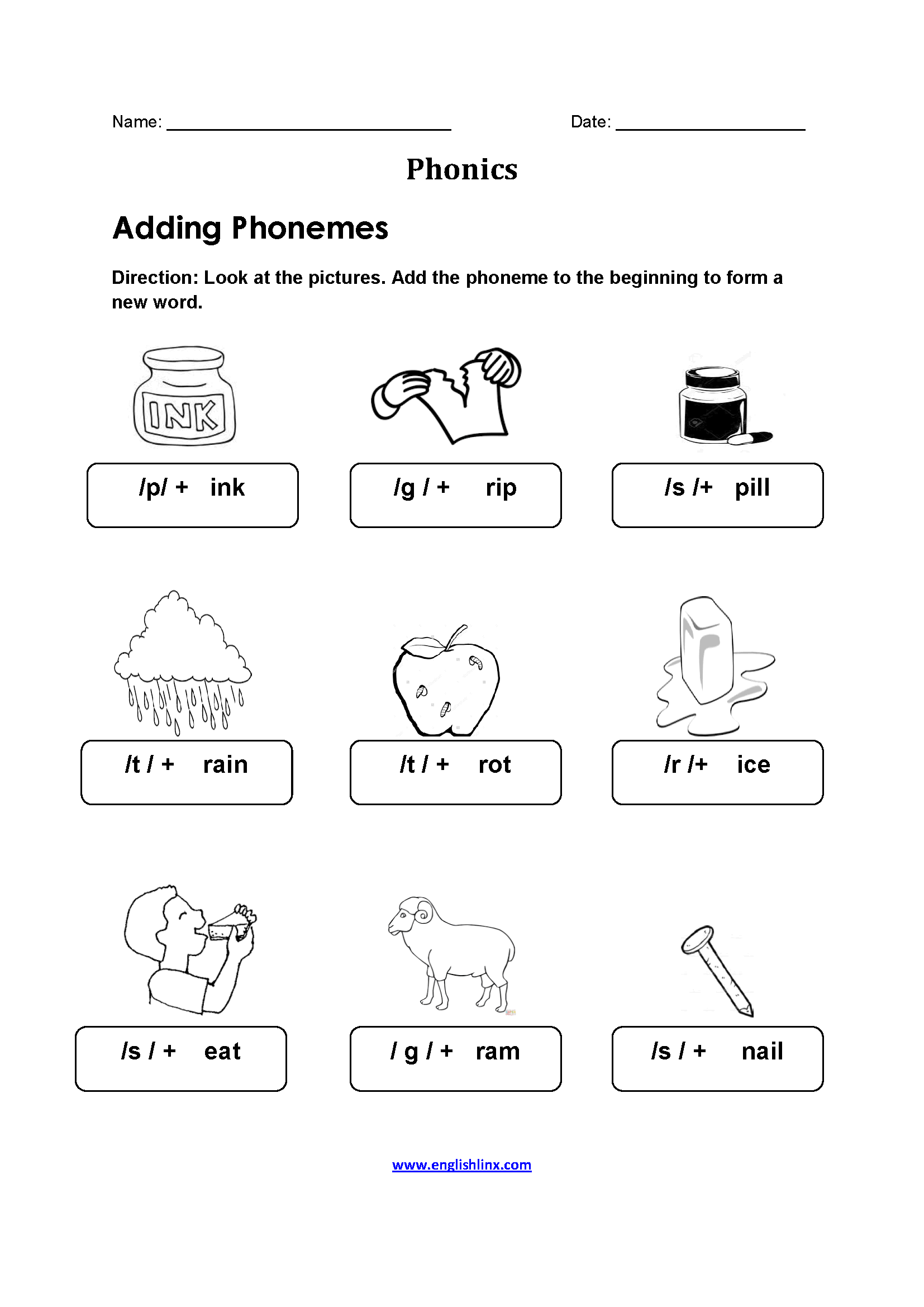 Englishlinx.com | Phonics Worksheets