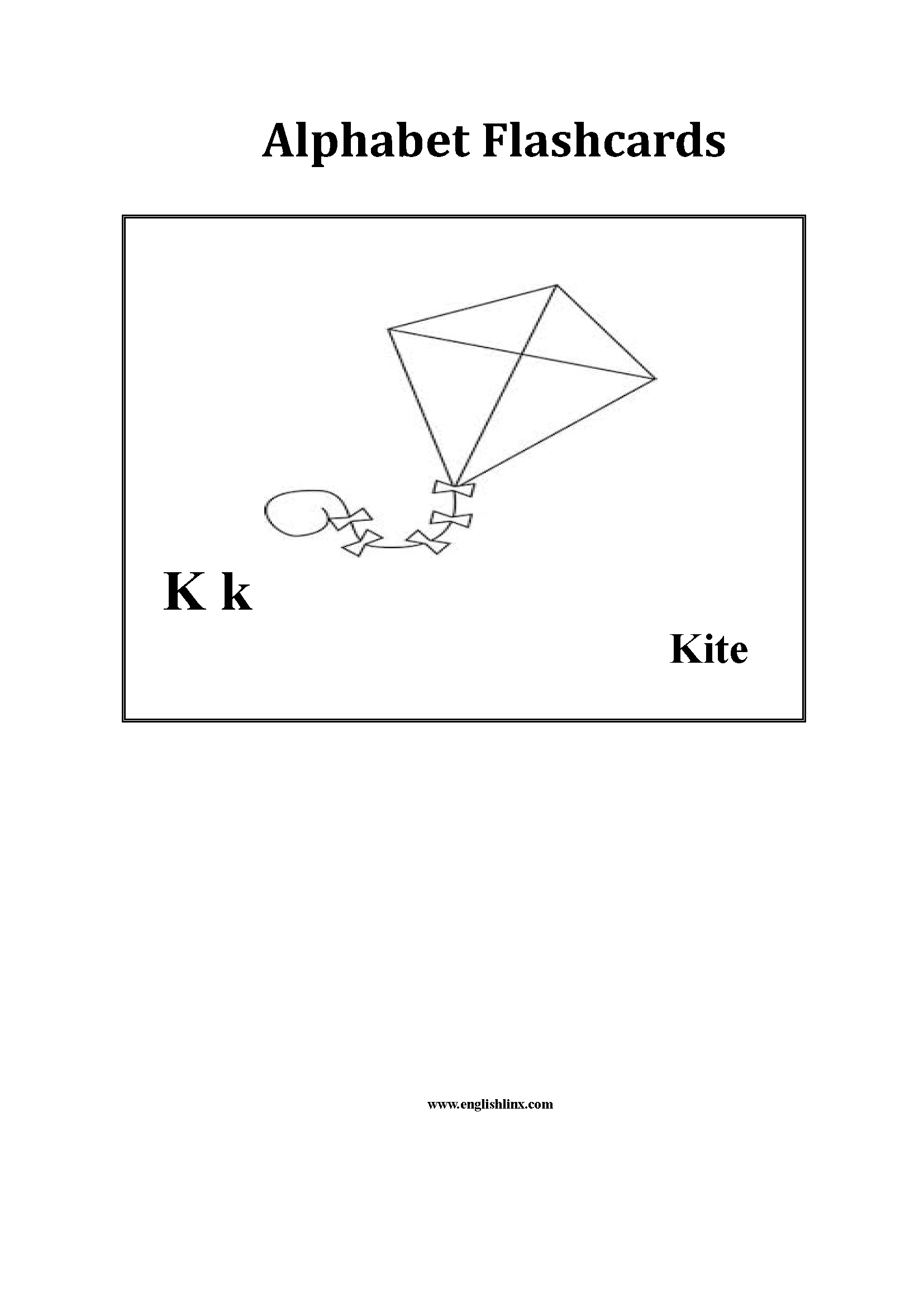 Letter K Alphabet Flashcard Worksheet