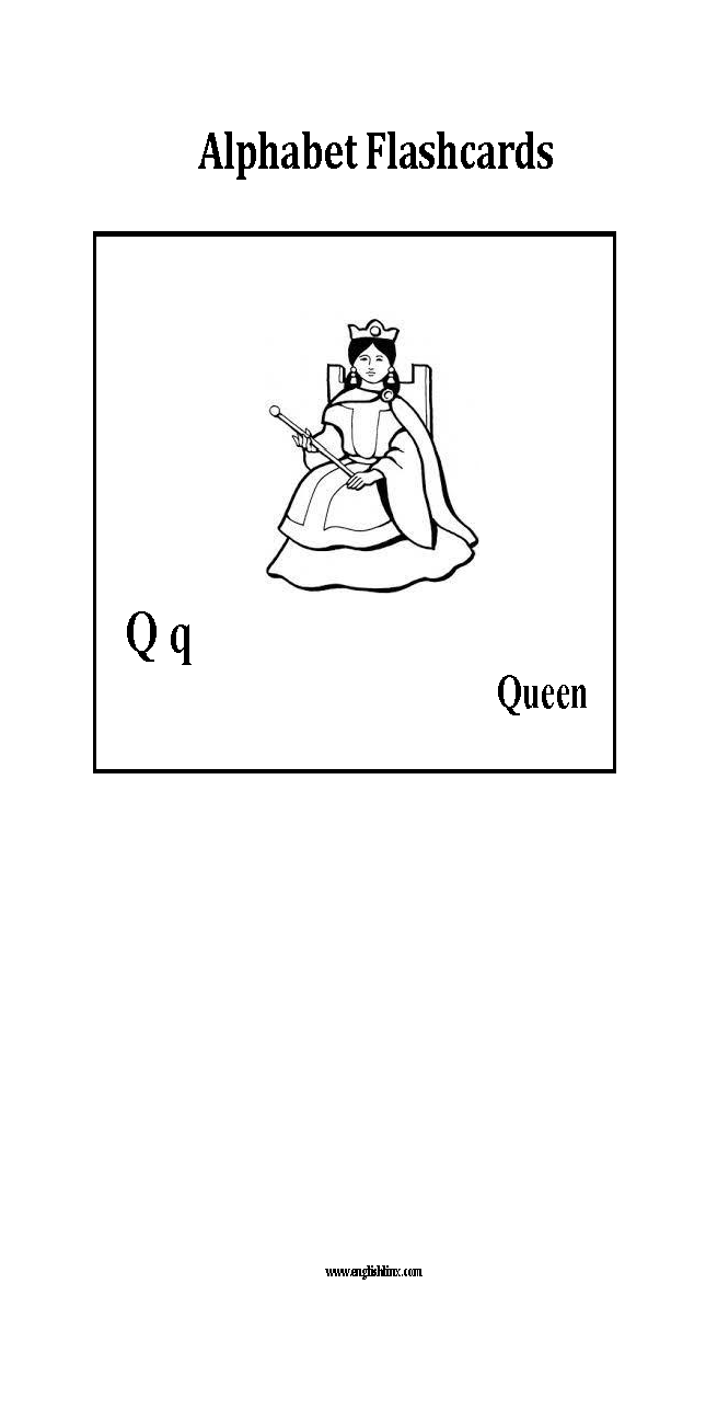 Letter Q Alphabet Flashcard Worksheet