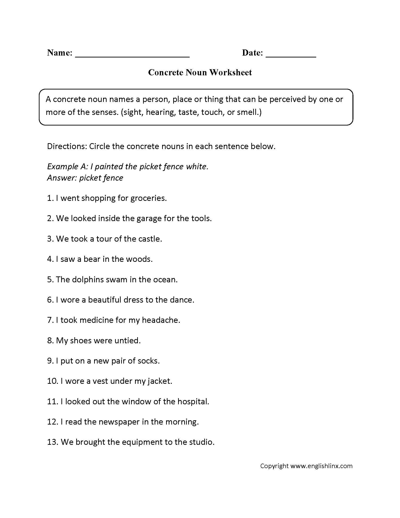 concrete-and-abstract-nouns-worksheet
