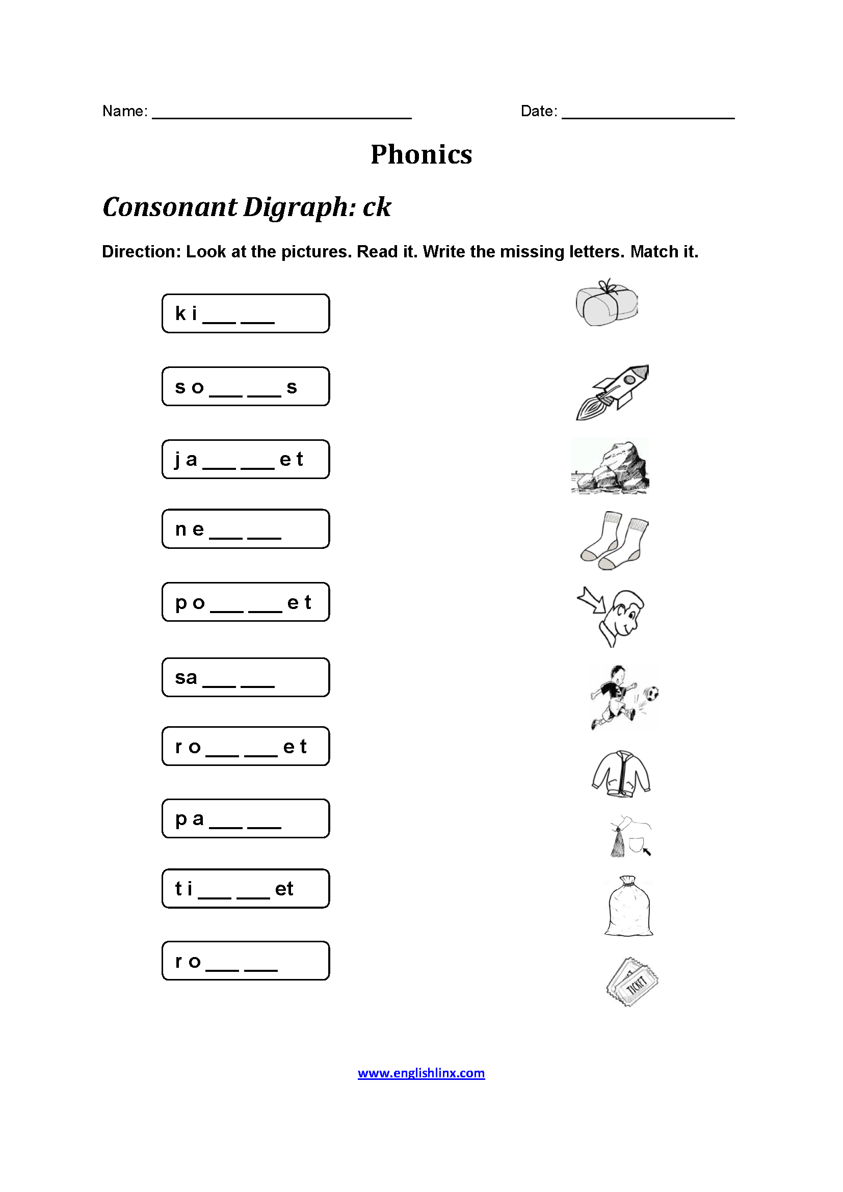 Englishlinx.com | Phonics Worksheets