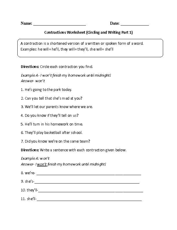 englishlinx-contractions-worksheets
