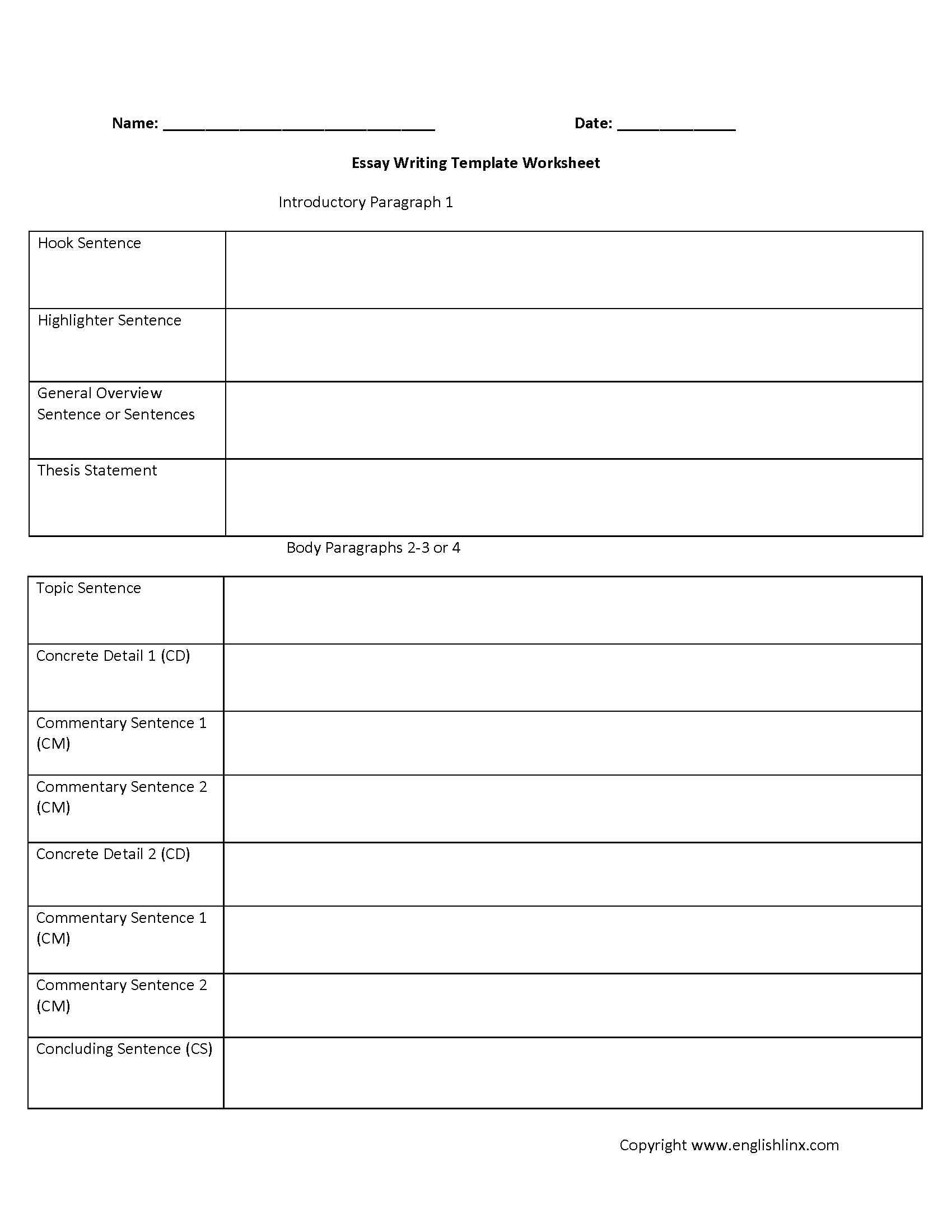 Format for essay writing