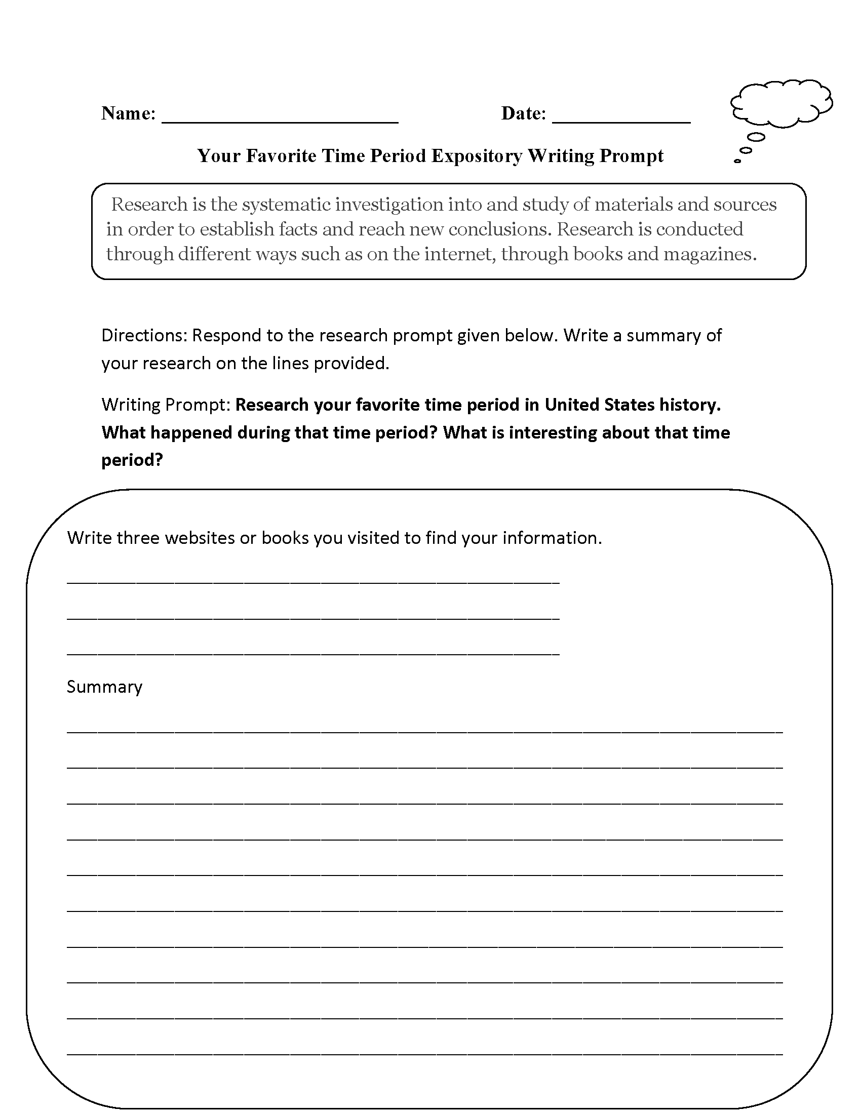 Writing Prompts Worksheets Informative And Expository Writing Prompts 