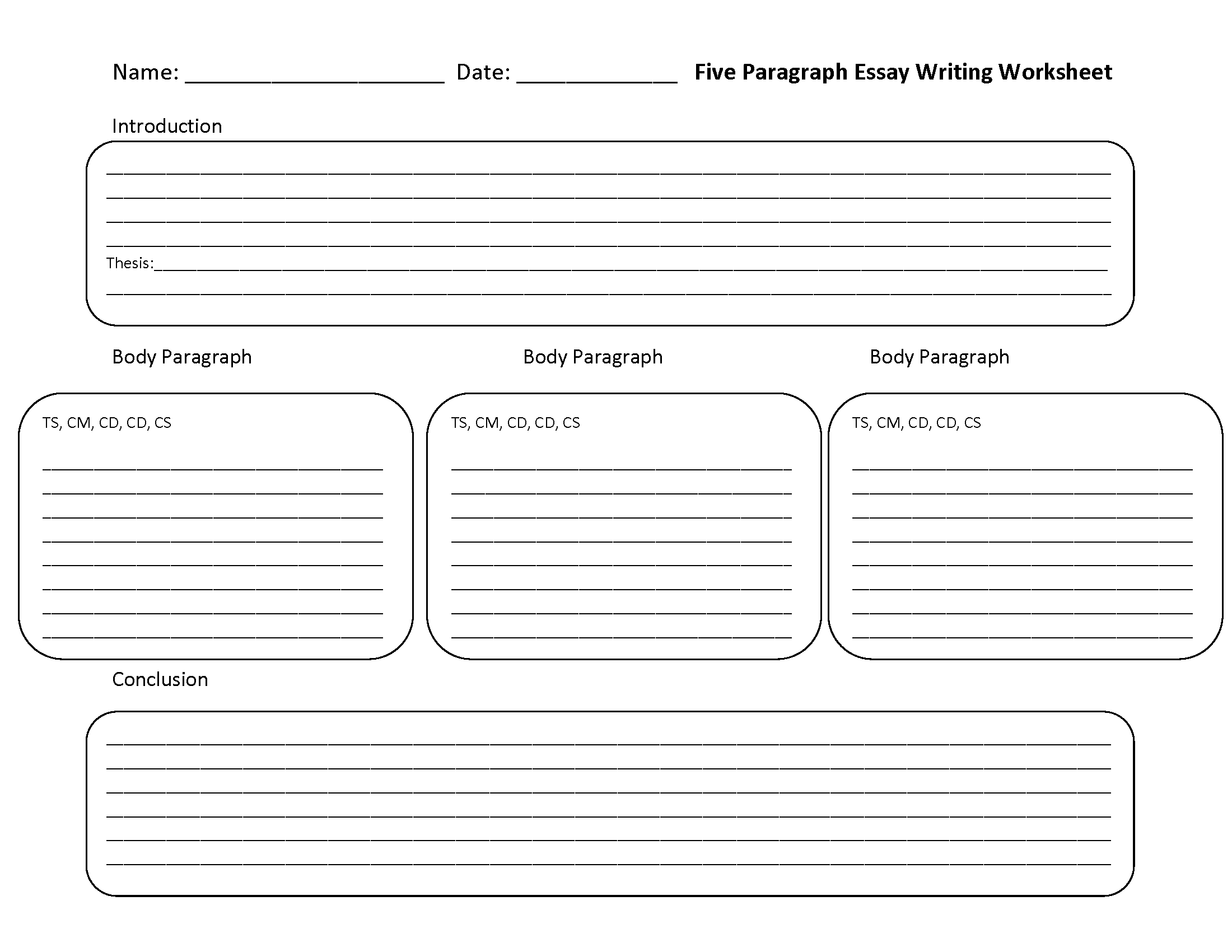 5 paragraph essay outline graphic organizer questions