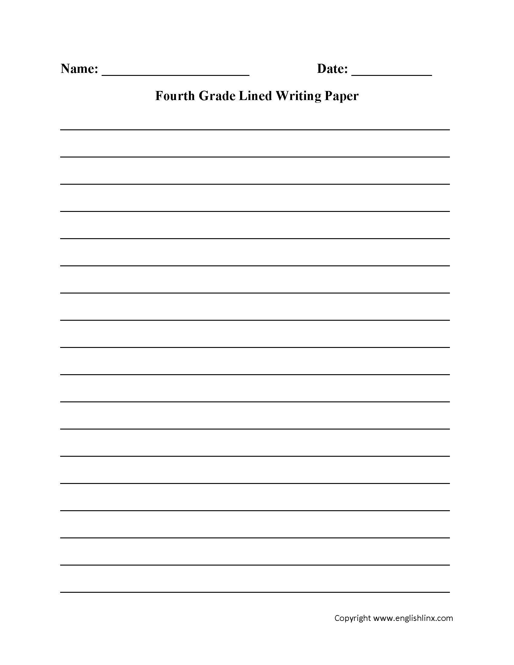 Printable Lined Writing Paper Pdf | World of Reference