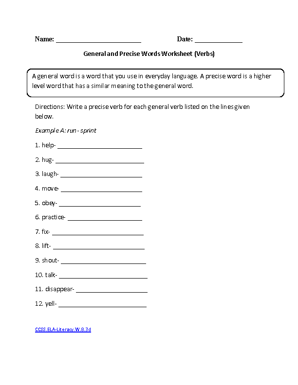 Eighth Grade Creative Writing Worksheets