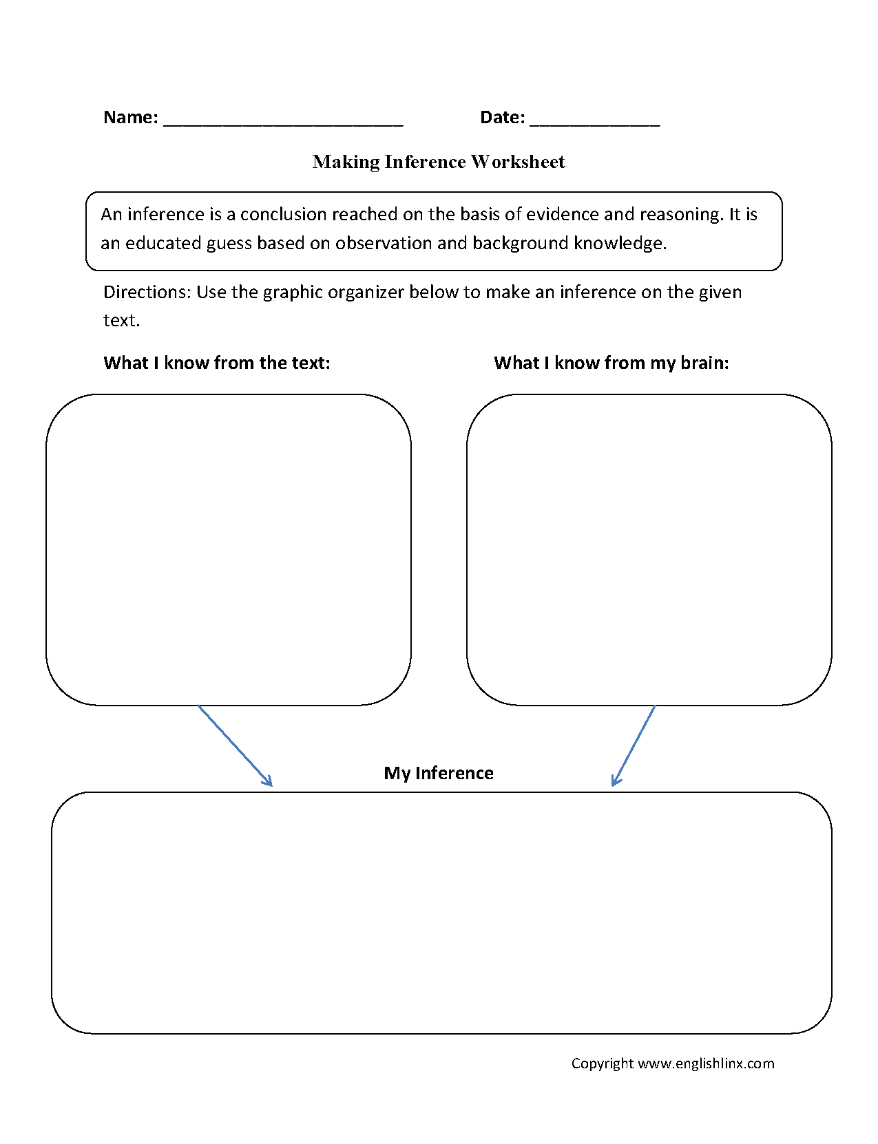 Reading Worksheets | Inference Worksheets