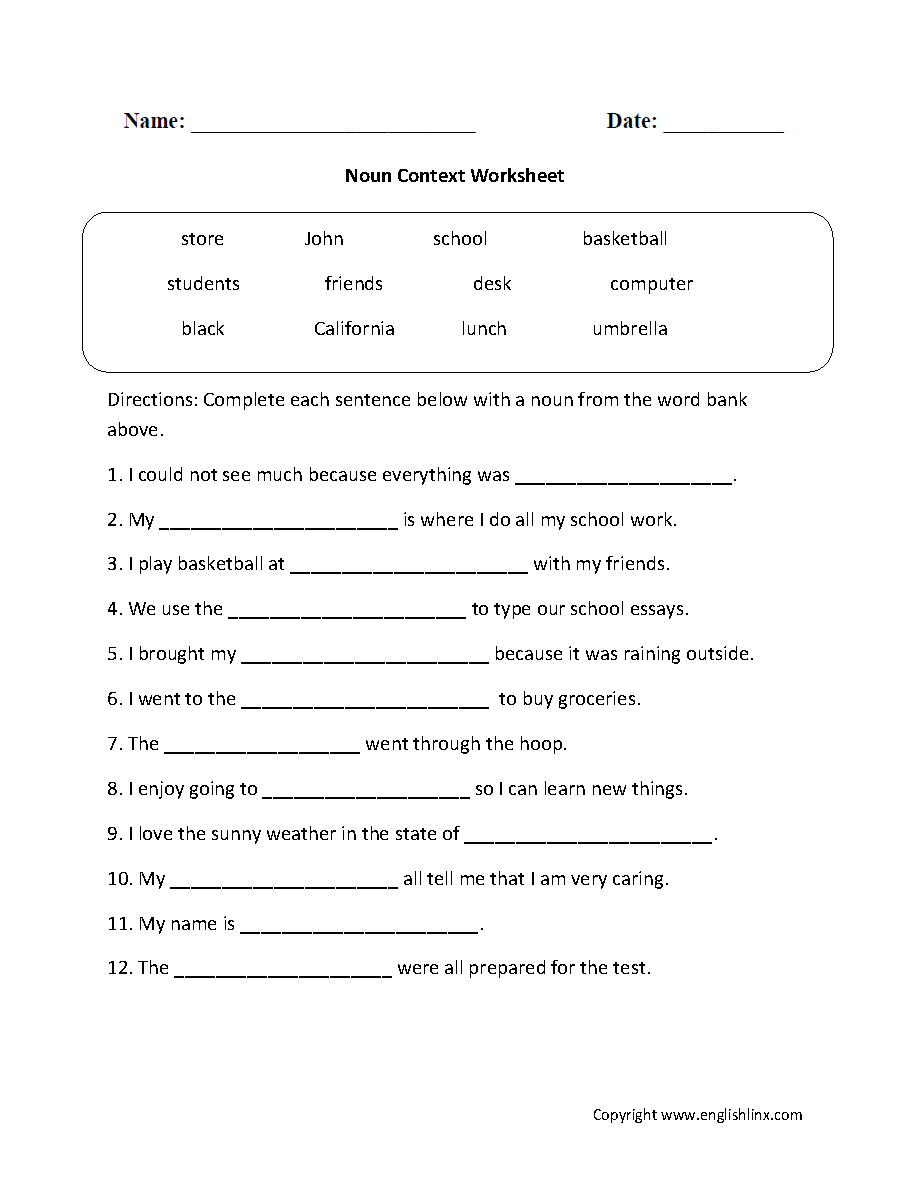 Reading Worksheets Context Clues Worksheets