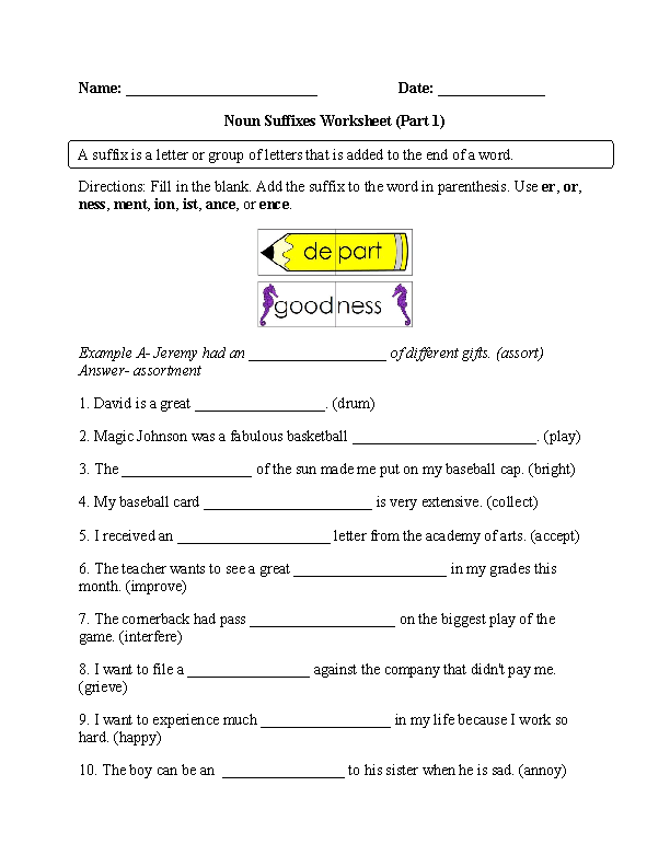 What are commonly used suffixes?