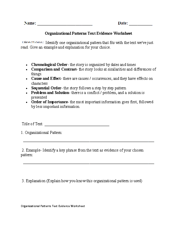 Englishlinx Text Evidence Worksheets