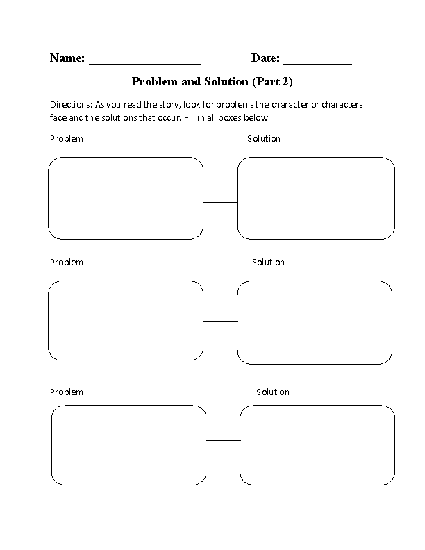 Problem and Solution Organizational Patterns Worksheet