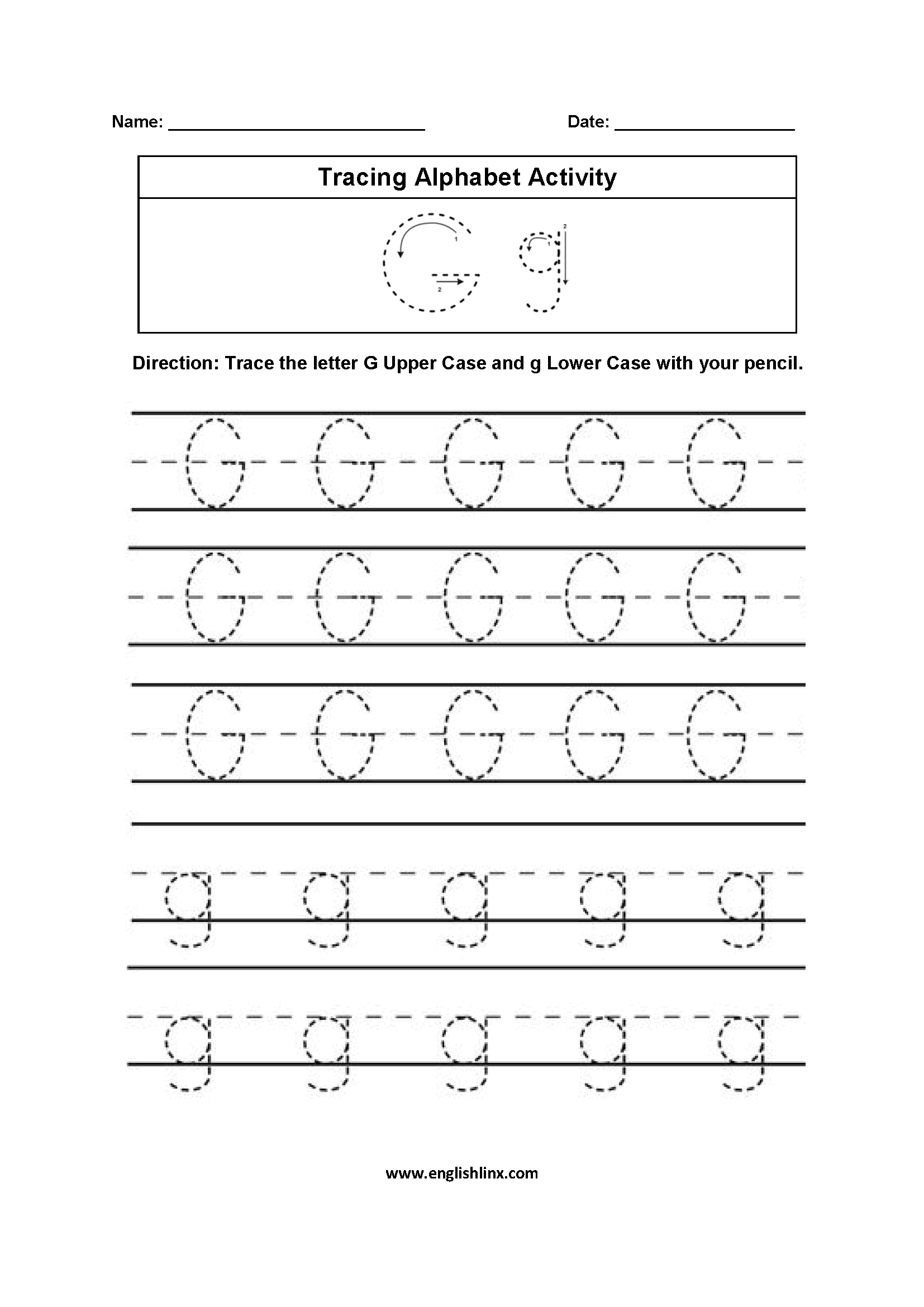 Alphabet Worksheets Tracing Alphabet Worksheets English For Kids Step 