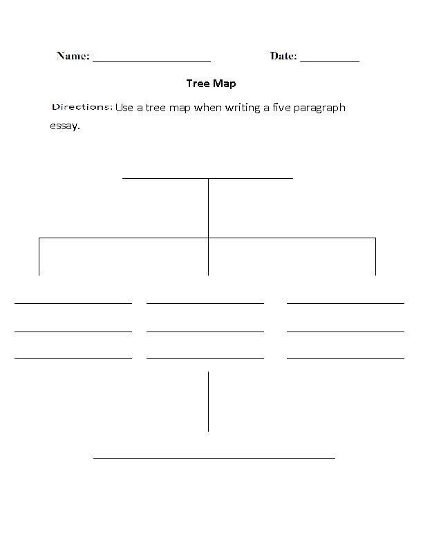 Tree Map Graphic Organizers Worksheet