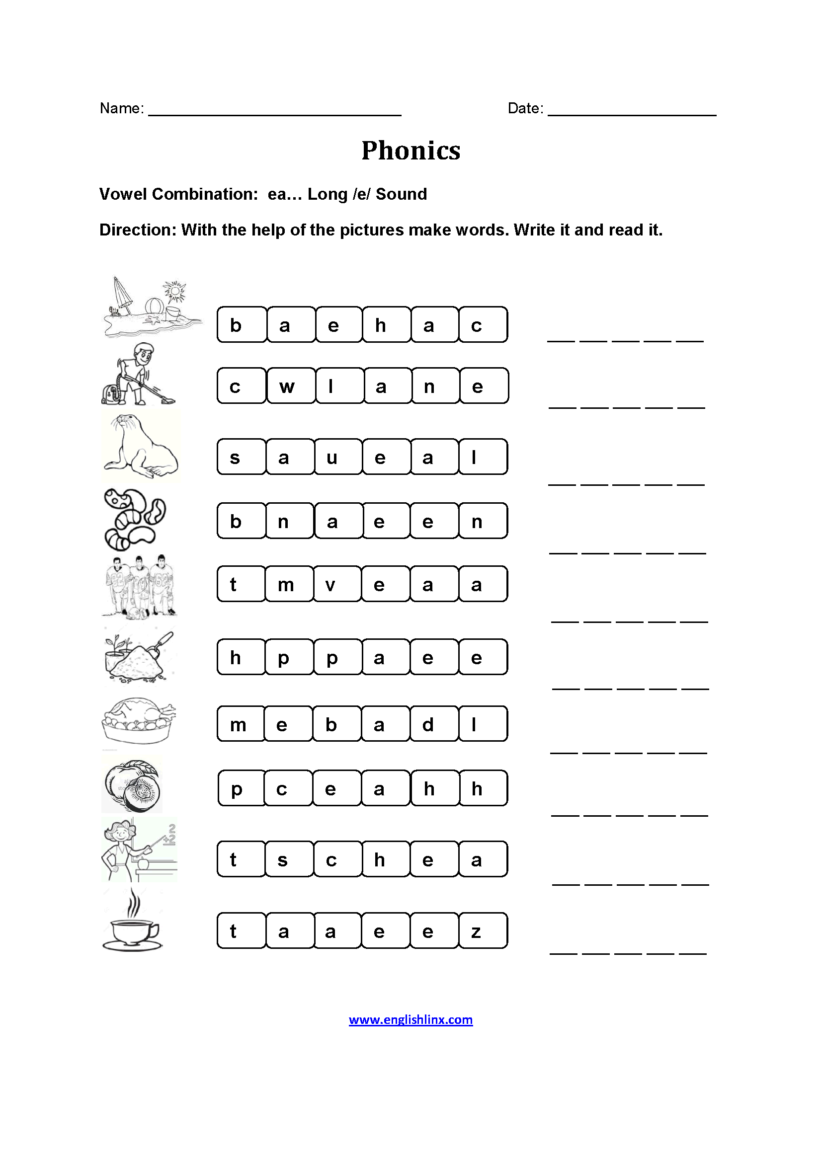 Englishlinx.com | Phonics Worksheets