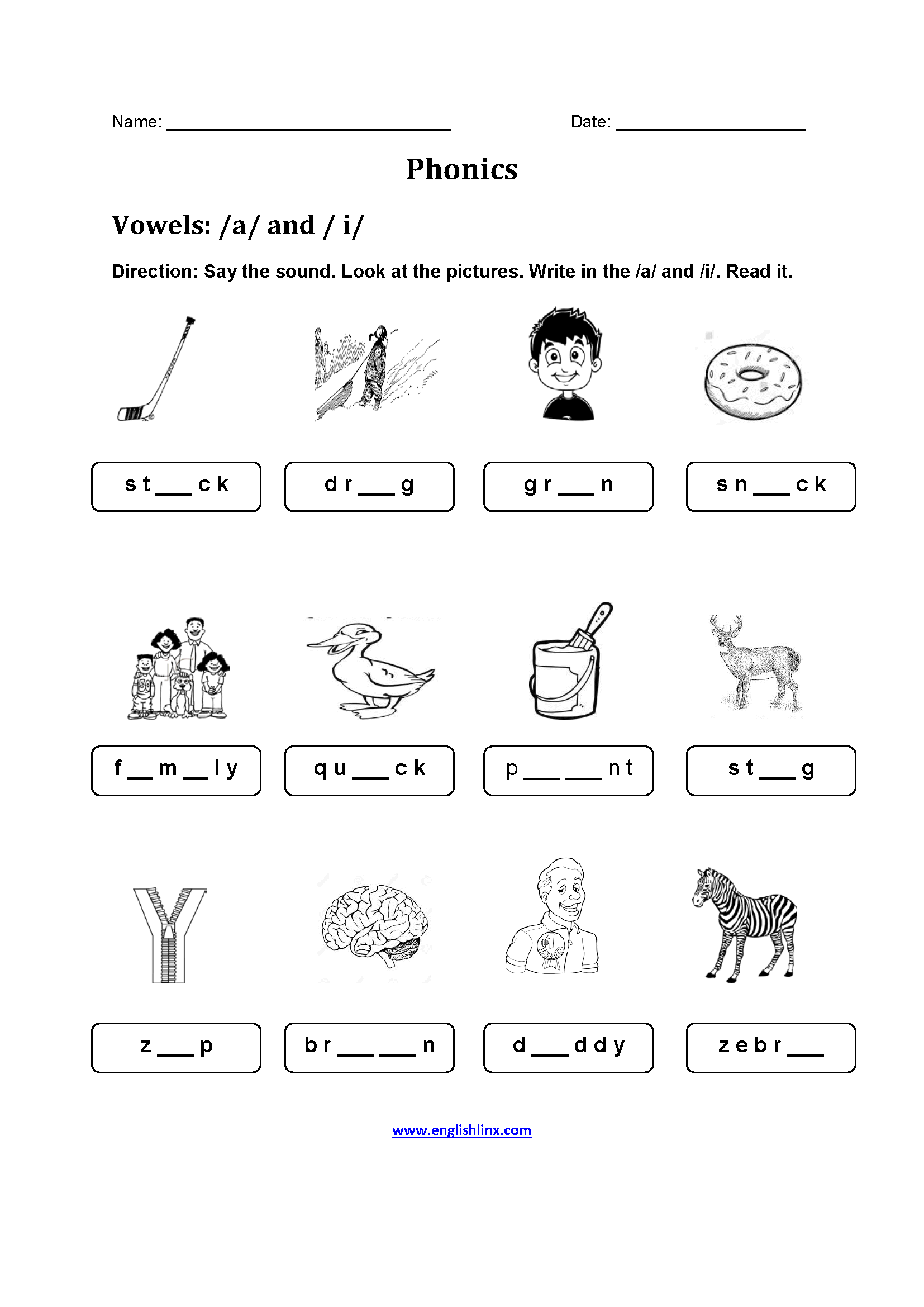 Phonics Sentences For Grade 1