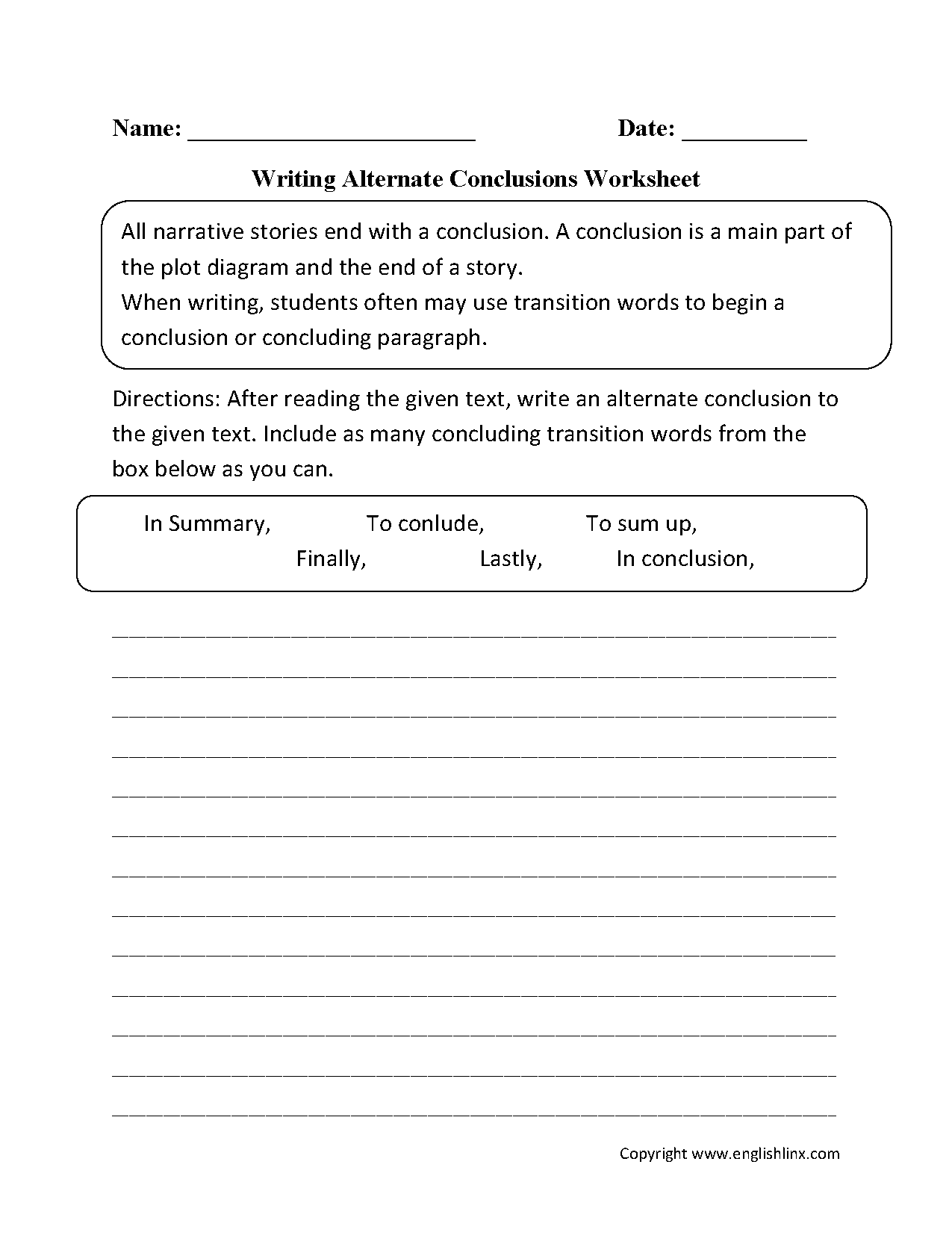 englishlinx-writing-conclusions-worksheets