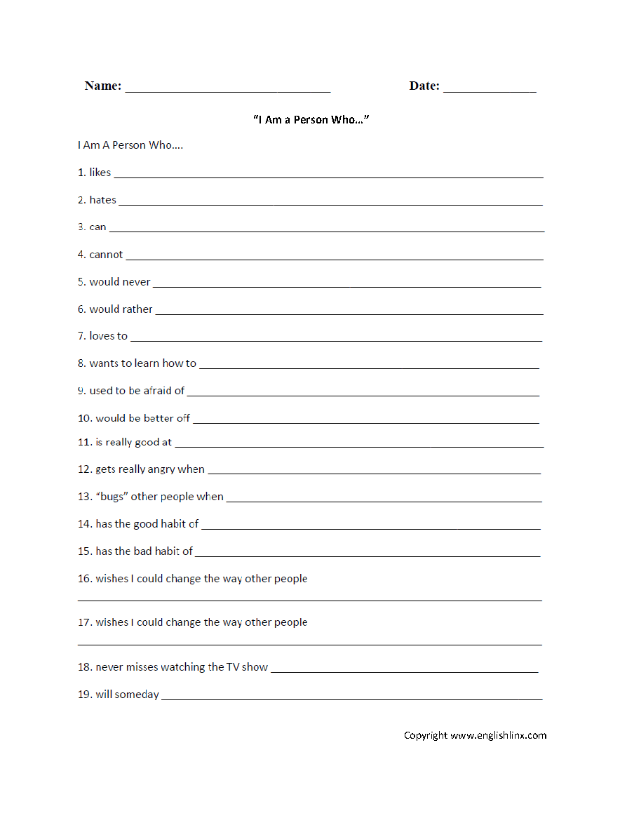 Writing Worksheets | Poetry Writing Worksheets