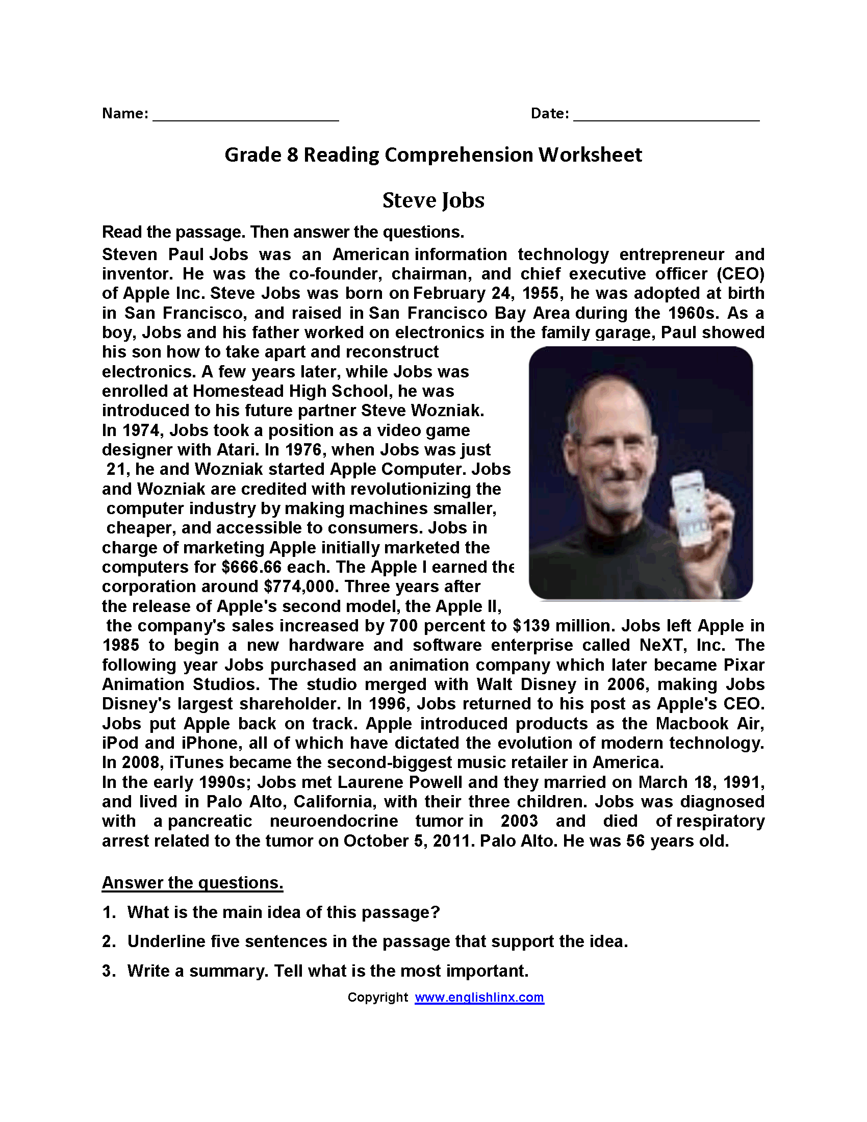 Eighth Grade Worksheets Eighth Grade Worksheets