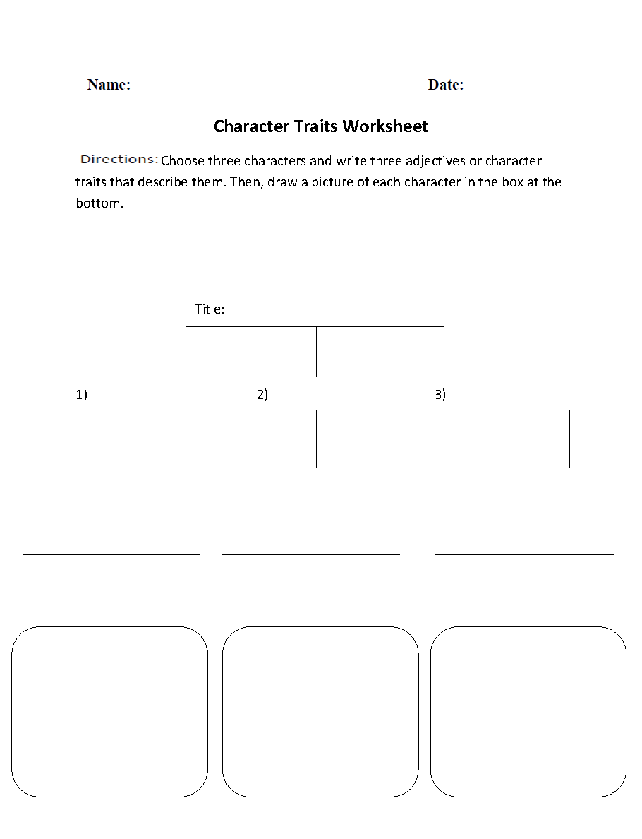 Character Analysis Worksheets Character Traits Character Analysis Worksheet