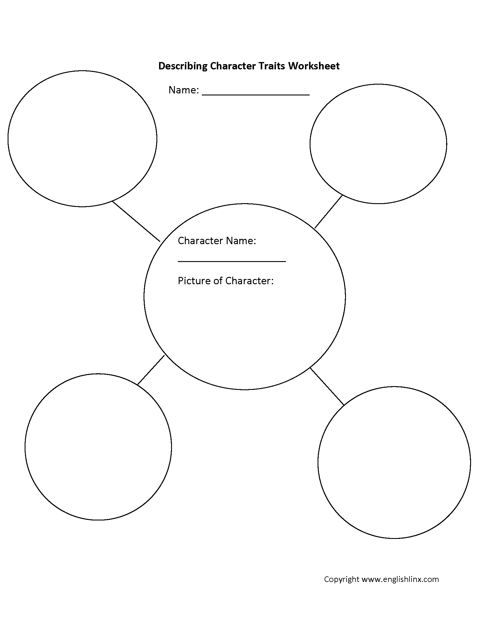 Reading Worksheets  Character Traits Worksheets Throughout Character Traits Worksheet 3rd Grade