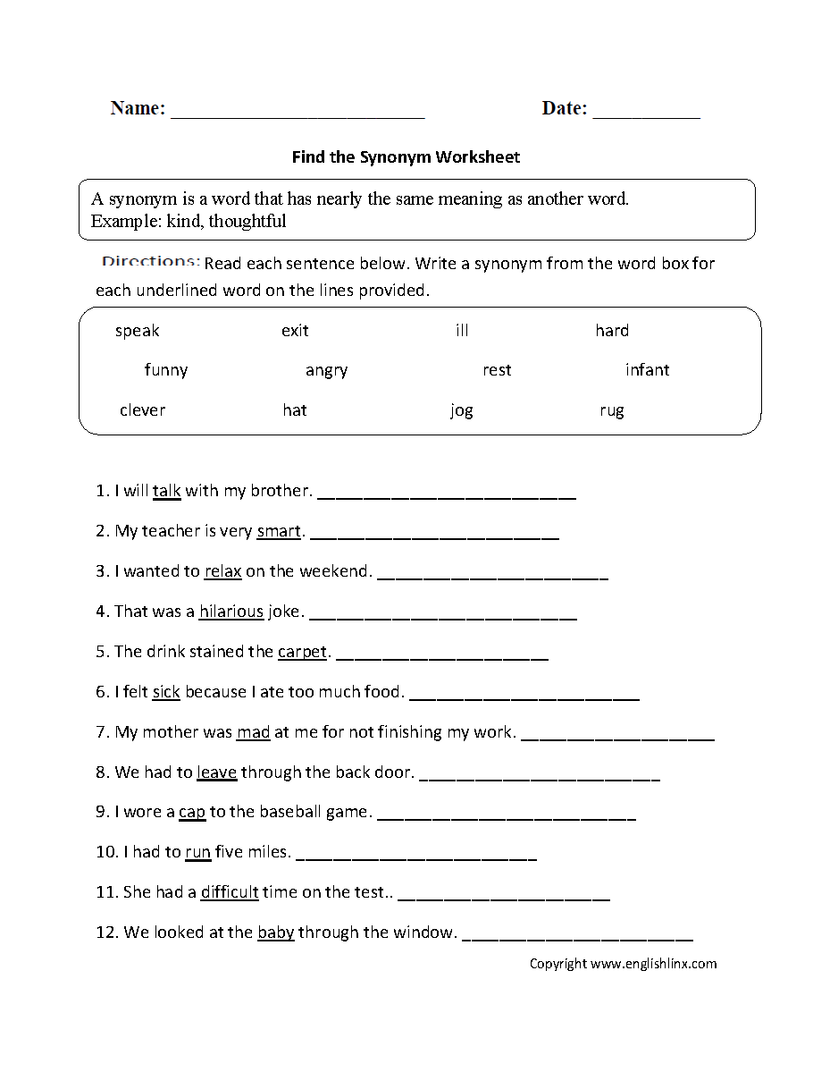 synonym-worksheets-3rd-grade