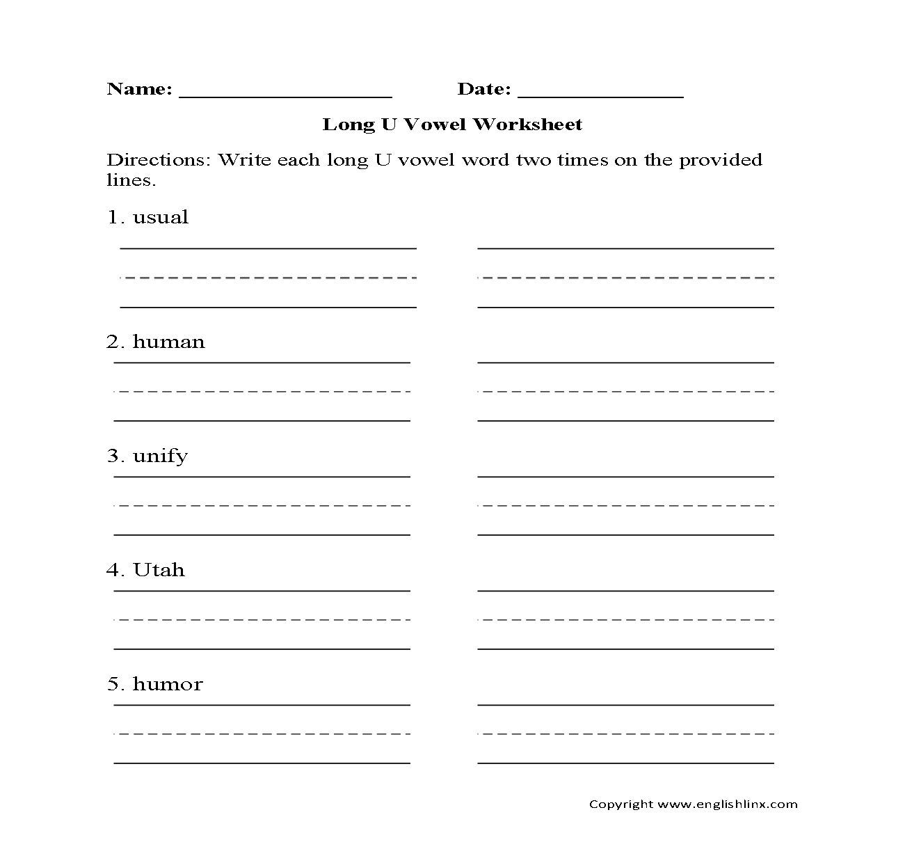 Vowel Worksheets Short And Long Vowel Worksheets