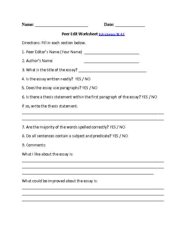 4th Grade Common Core Worksheets