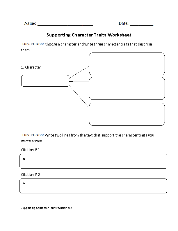 Englishlinx Com Character Analysis Worksheets