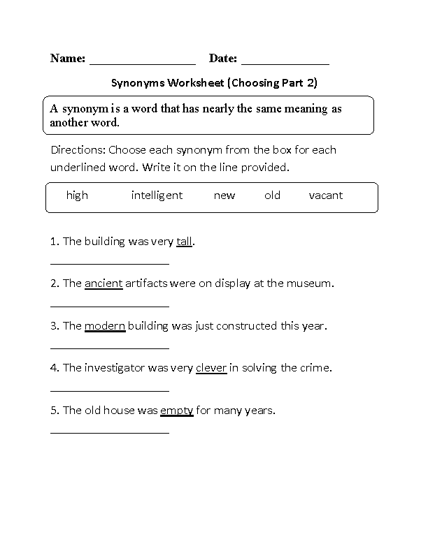 synonyms-worksheets-2nd-grade-worksheets-for-kindergarten