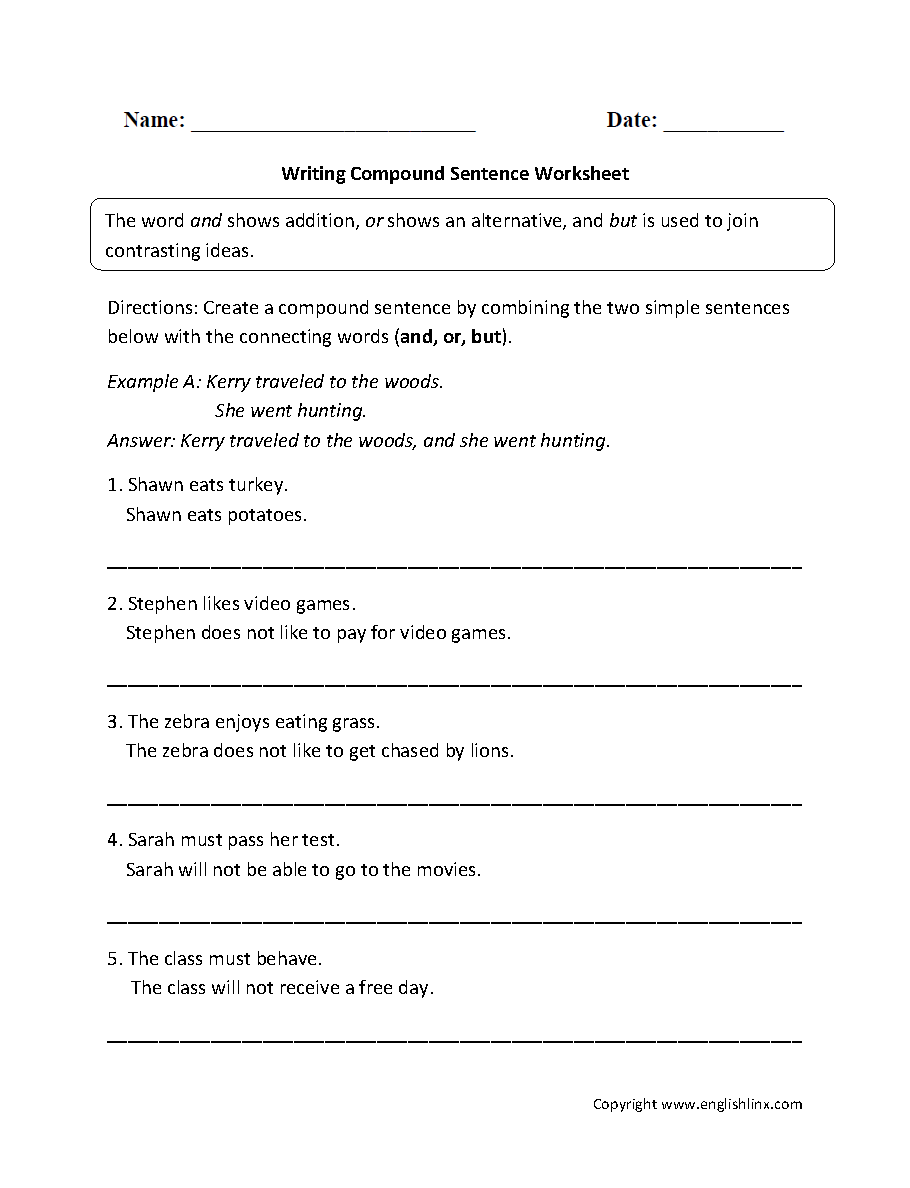 Grammar Worksheets Sentence Structure Worksheets