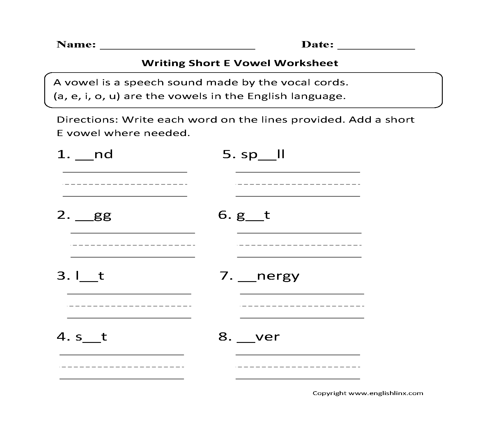 vowel worksheets short and long vowel worksheets